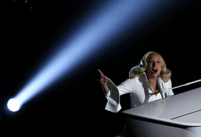 Actuación de Lady Gaga. 