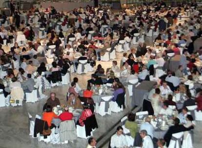 Cena de los vendedores de prensa celebrada anoche en el Palacio Municipal de Congresos.