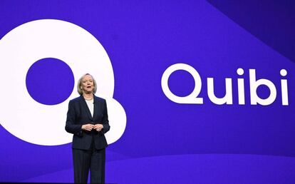 La CEO de Quibi, Meg Whitman, en una conferencia en el CES de Las Vegas el pasado enero.