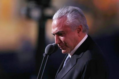 Temer, na abertura da Olimpíada do Rio, sexta-feira.