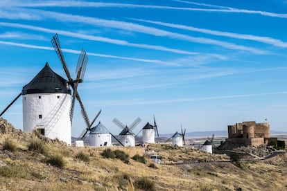 Conjunto de molinos del cerro Calderico, en Consuegra (Toledo)