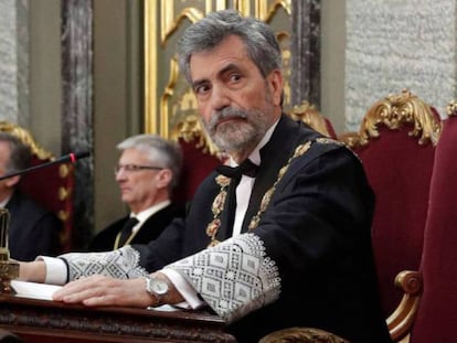 Carlos Lesmes, presidente del CGPJ y del Tribunal Supremo, el día 7.