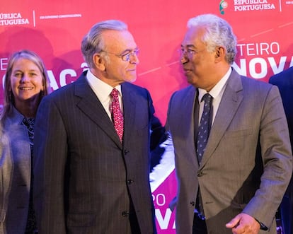 El primer ministro portugu&eacute;s, Ant&oacute;nio Costa (derecha), e Isidro Fain&eacute;, este jueves en Oporto