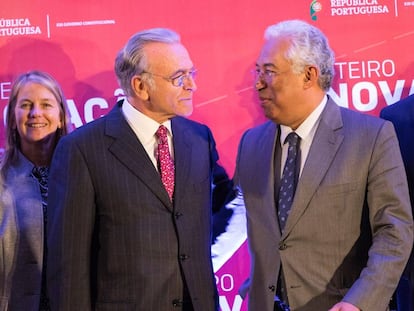 El primer ministro portugu&eacute;s, Ant&oacute;nio Costa (derecha), e Isidro Fain&eacute;, este jueves en Oporto