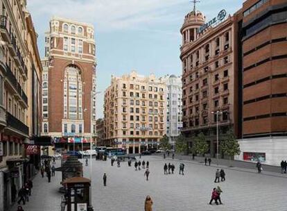 A finales de año, esta céntrica plaza de Madrid será peatonal.