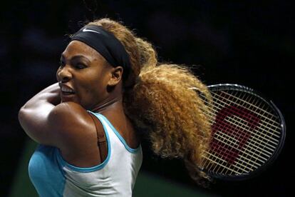 Serena Williams, durante su partido contra Ivanovic. 