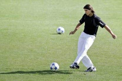 Nadal, ayer en Las Rozas durante el entrenamiento del Real Madrid.