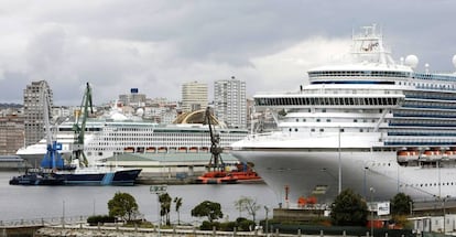 Cruceros en el puerto de A Coruña