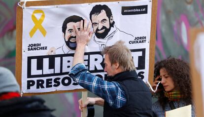 Manifestació per l'alliberament dels 'Jordis', a l'abril.