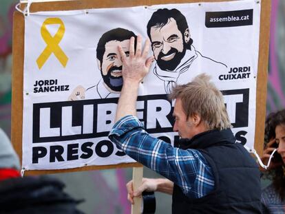 Manifestació per l'alliberament dels 'Jordis', a l'abril.