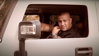 Rachid Gdari, alias El Sardina, en una imagen del videoclip 'Quieren guerra', de 2016, del rapero El Paisano.