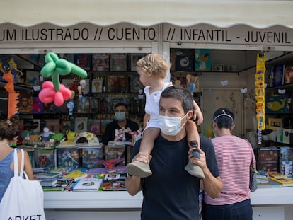 La Feria del Libro de Madrid en el Parque del Retiro el 10 de septiembre.