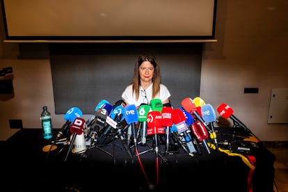 Leire Díez en el hotel Novotel de Madrid el pasado 5 de junio. 