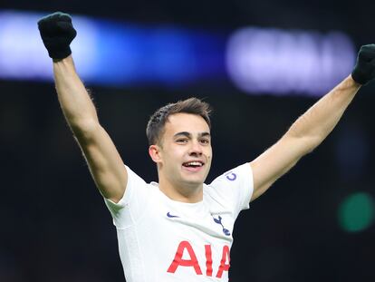 Sergio Reguilón con el Tottenham la temporada pasada.