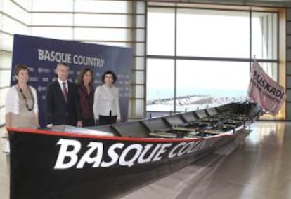 El lehendakari, Iñigo Urkullu, durante la presentación de la campaña Estrategia Basque Country, en donde se recogen los objetivos, iniciativas y mercados que el Gobierno vasco va a acometer de cara a potenciar la marca Euskadi en el exterior, hoy en San Sebastián.