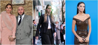 De izquierda a derecha, Irene Rosales y Kiko Rivera, Irene Urdangarin y Victoria Federica de Marichalar.