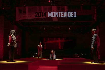 Puesta en escena de ‘Public Charge’ en Nueva York, el 11 de marzo.