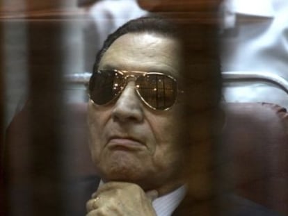 Hosni Mubarak, durante el juicio.