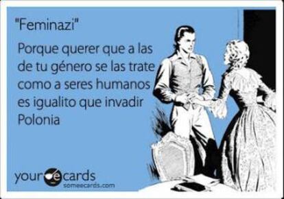 Uno de los memes usados en redes sociales contra el término 'feminazi'.