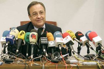 Florentino Pérez, durante el acto de ayer en el Foro Ferrándiz.