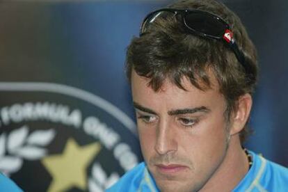 Fernando Alonso, en una conferencia de prensa antes del último Gran Premio de Italia.