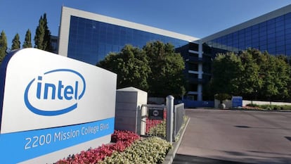 Vista da sede da Intel em Santa Clara, Califórnia