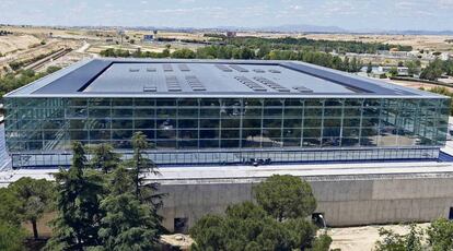 Vista aérea del futuro pabellón deportivo municipal Andrés Torrejón.