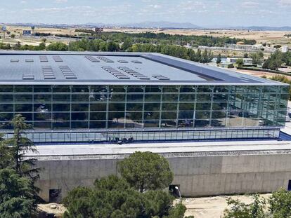 Vista aérea del futuro pabellón deportivo municipal Andrés Torrejón.