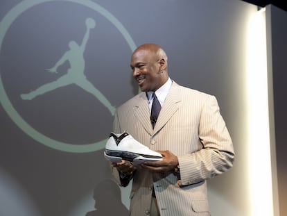 Michael Jordan, en una imagen de archivo tomada durante una presentación de la marca a la que da nombre.