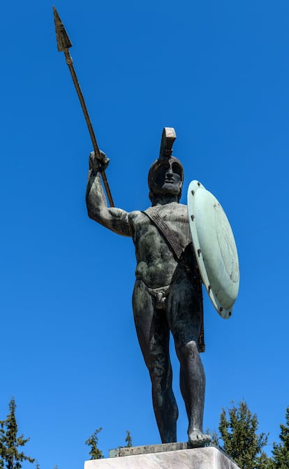 Estatua de Leónidas en Thermopylae.