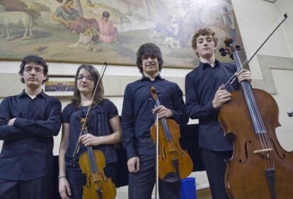 De izquierda a derecha, Iñigo y Olatz Ruiz de Gordejuela, Gonzalo Martín y Unai Ruiz de Gordejuela.