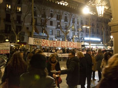 Protesta de los trabajadores en febrero del año pasado.