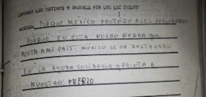 Carta de asilo: ‘Por que você deseja ir ao México?’