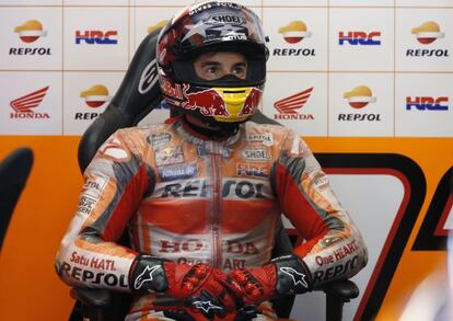 Márquez, durante la primera sesión de entrenamientos en Austin.