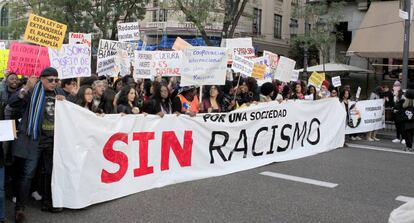 Manifestació contra el racisme a Madrid en 2017.