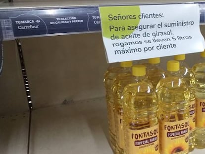 La falta de aceite de girasol puede paralizar la industria agroalimentaria en cuatro semanas