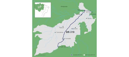 MAPA-BRASIL- BR-319 Amazonia