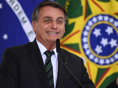 Bolsonaro durante lançamento do programa "Adote 1 Parque", em 9 de fevereiro.