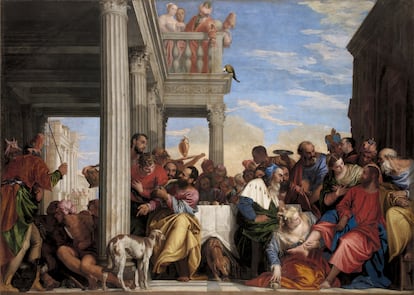 'La cena en casa de Simón', Paolo Veronese. Óleo sobre lienzo, 315 × 451 cm h. 1556-60 Turín, Musei Reali di Torino, Galleria Sabauda. Cortesía del Museo del Prado