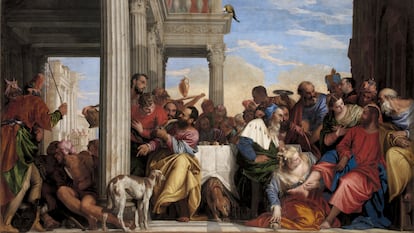 'La cena en casa de Simón', Paolo Veronese. Óleo sobre lienzo, 315 × 451 cm h. 1556-60 Turín, Musei Reali di Torino, Galleria Sabauda. Cortesía del Museo del Prado