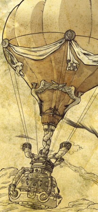 Ilustración de Iván Valladares para o libro O mundo secreto de Basilius Hoffman.