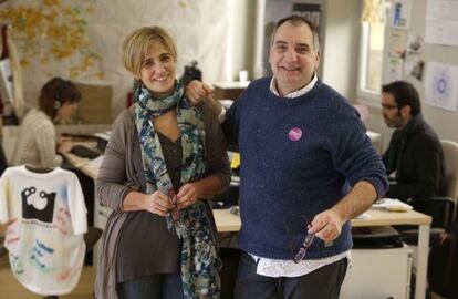 Eva Salaberria, junto a Fernando Bernués, que sigue como director de San Sebastián 2016.