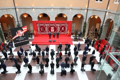 Acto de homenaje a la Constitución, en la Real Casa de Correos, el pasado viernes.