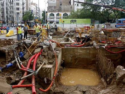 Un escape de agua en Barcelona