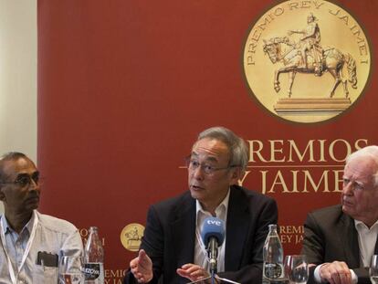 Los Nobel Venkatraman Ramakrisham, Steven Chu y Haral Zur Hausen.