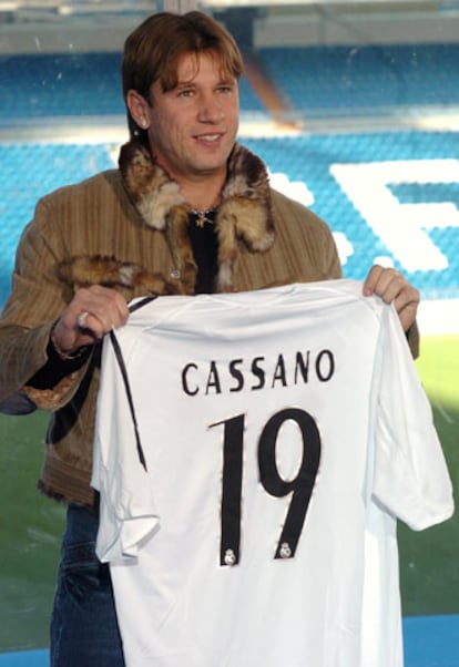 Antonio Cassano, durante su presentación.