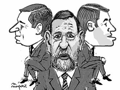 Caricatura de Rajoy, Zaplana y Acebes