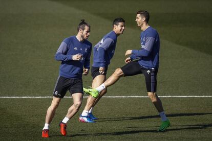 El Real Madrid en un entrenamiento ante el próximo encuentro con el Villarreal en La Liga