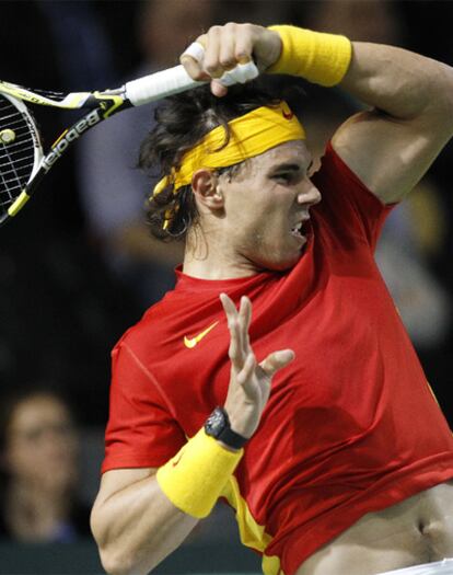 Nadal, durante el partido