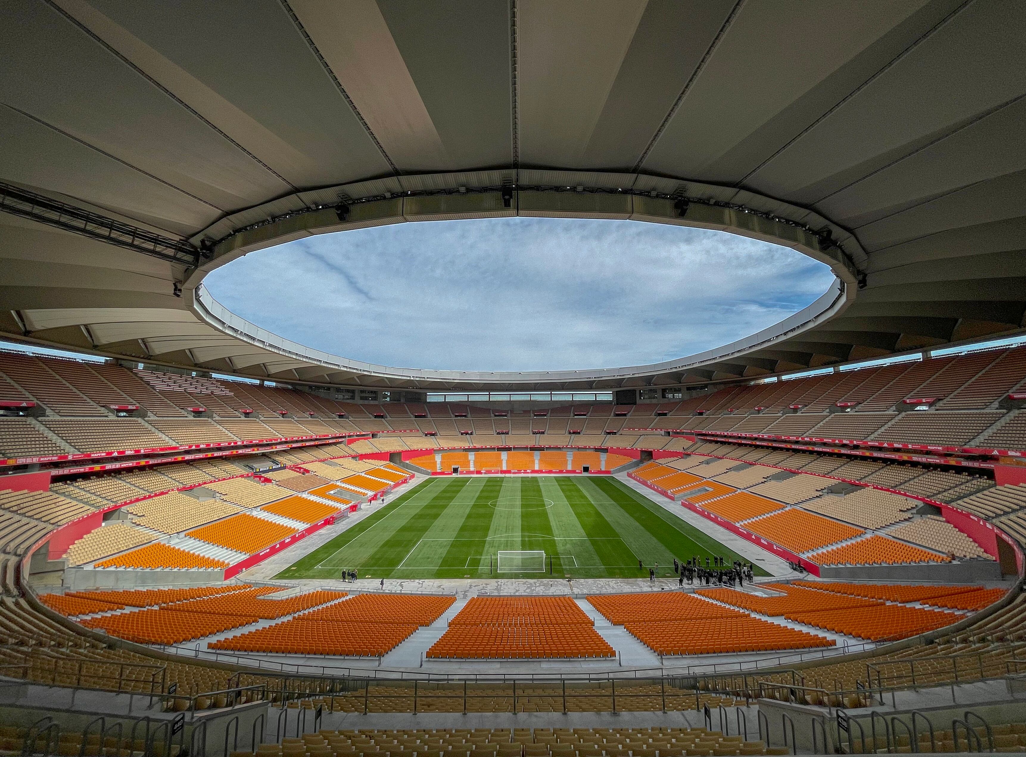 Panorámica del remodelado estadio de La Cartuja de Sevilla, el pasado lunes. 
